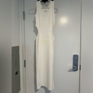 Ronny Kobo White Cut Out dress Small (stain)